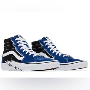 NEW!! Vans Sk8-Hi Bolt Unisex Blue/White Canvas High Top Sneakers Size M6/W7.5
